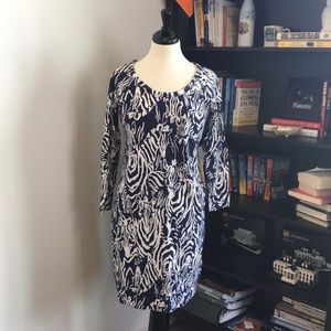 Lilly Pulitzer Zebra Print 3/4 Sleeve Dress